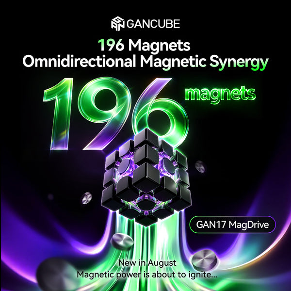 GAN 17 MagDrive UV Coated 2026 Flagship 3x3 Speeed Cube (196-Magnet MagLev)
