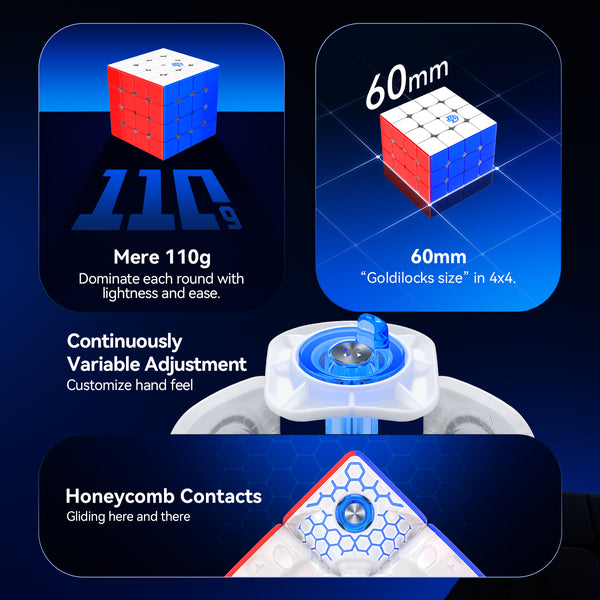 GAN 460 M SP 4X4 Magnetic Speed Cube (Frosted)