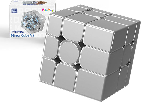 Moyu Mirror Cube V2 Ball-Core Space Silver UV Coated Magic Cloth Version