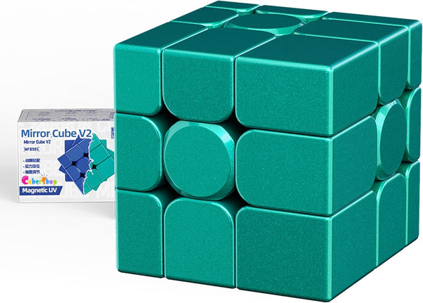 Moyu Mirror Cube V2 Green UV Coated Magic Cloth Version