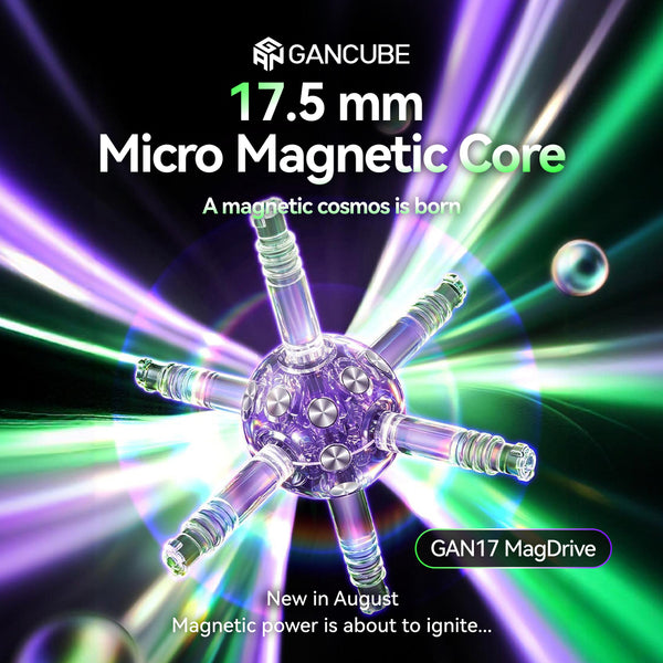 GAN 17 MagDrive UV Coated 2026 Flagship 3x3 Speeed Cube (196-Magnet MagLev)