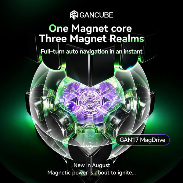 GAN 17 MagDrive UV Coated 2026 Flagship 3x3 Speeed Cube (196-Magnet MagLev)