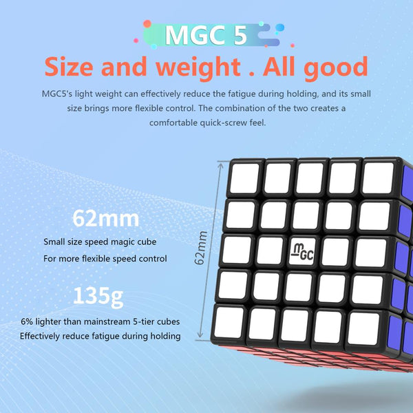 YJ MGC 5x5 Magnetic Stickerless Flagship Speed Cube