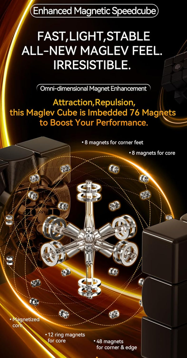 GAN 15 MagLev UV Coated 3x3 Speed Cube