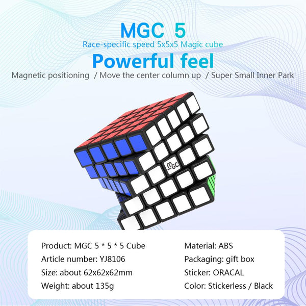YJ MGC 5x5 Magnetic Stickerless Flagship Speed Cube