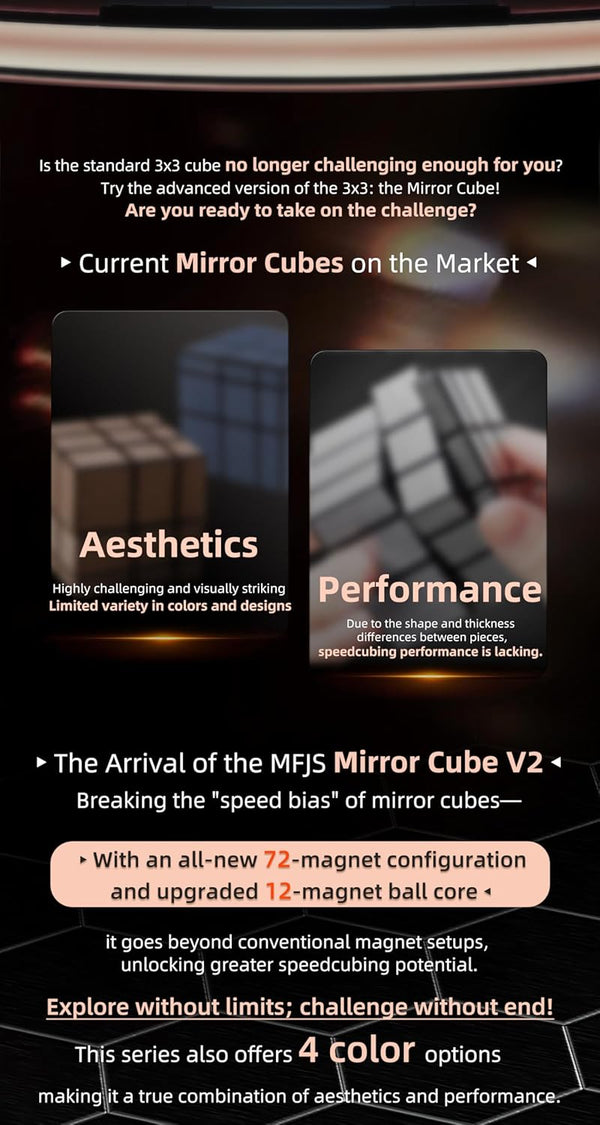 Moyu Mirror Cube V2 Blue UV Coated Magic Cloth Version