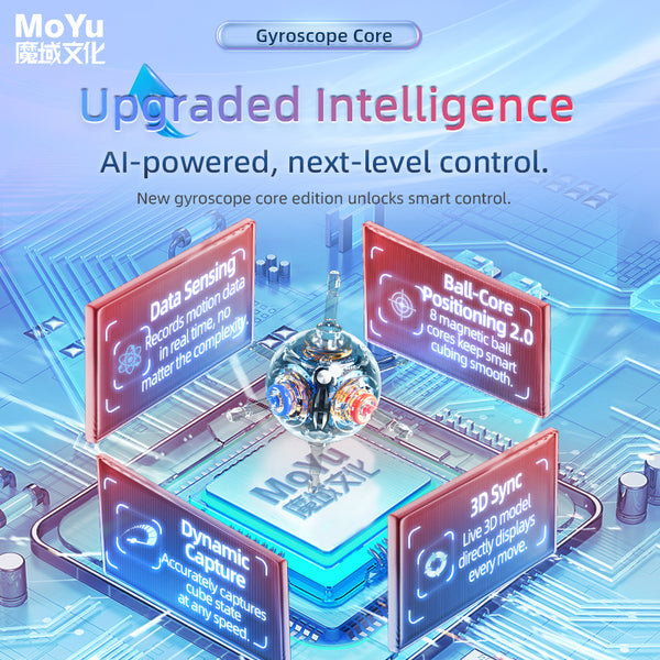 MoYu Super AoLong AI 3x3 Smart Cube (20-Magnet Ball Core MagLev, UV Coated)
