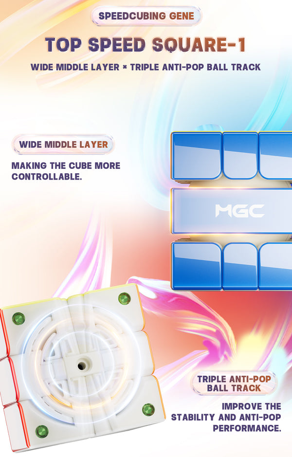 YJ MGC SQ-1 V2 Magnetic Square One Speed Cube (UV Coated)