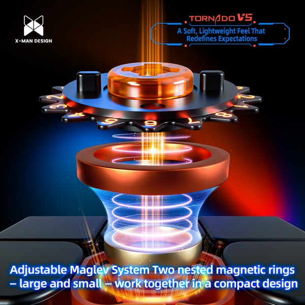 QY X-Man Tornado V5 Pioneer 3x3 (20M Ball Core MagLev, UV Coated)