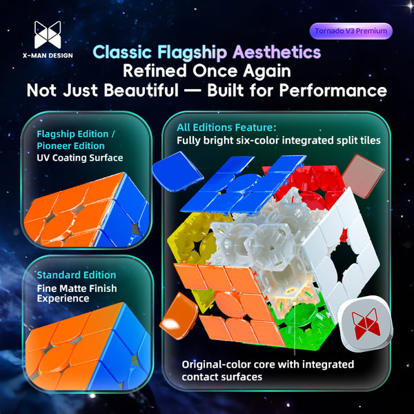QY X Man Tornado V3 Premium 3x3 Magnetic (Standard)