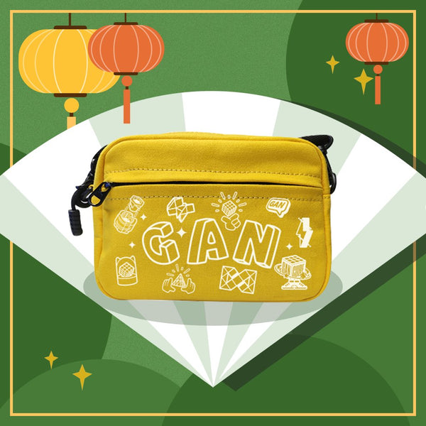 GAN Musette Bag (Yellow) – Lightweight Crossbody Cube Bag
