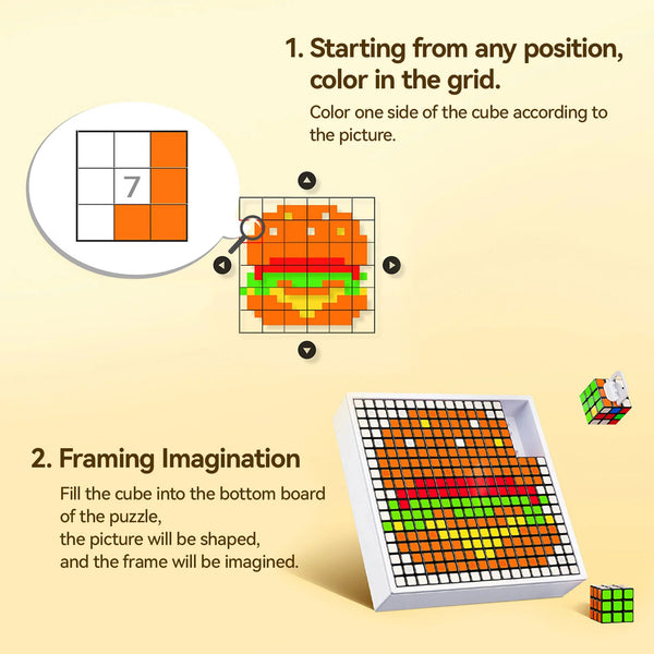 GAN Mosaic Cube Grey Piece frame (10x10 Set)