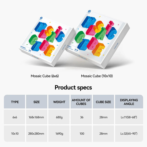 GAN Mosaic Cube Grey Piece frame (10x10 Set)