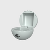 Open dinosaur-egg-shaped GANBOX storage case