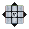 White dinosaur-bone-inspired face and GAN logo close-up