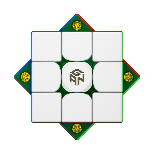 White GAN logo face and amber magnetic capsules
