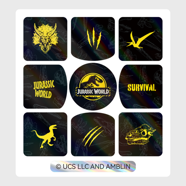 Jurassic World themed DIY sticker sheet