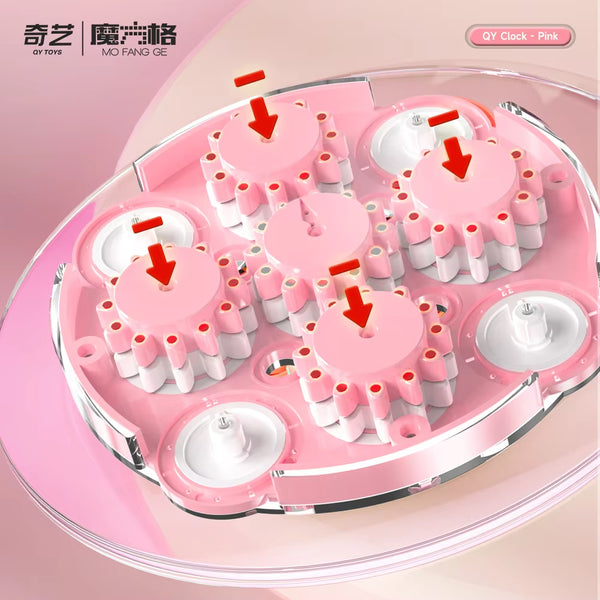 QiYi Magnetic Magic Clock (Pink Rose Sakura Special Edition)