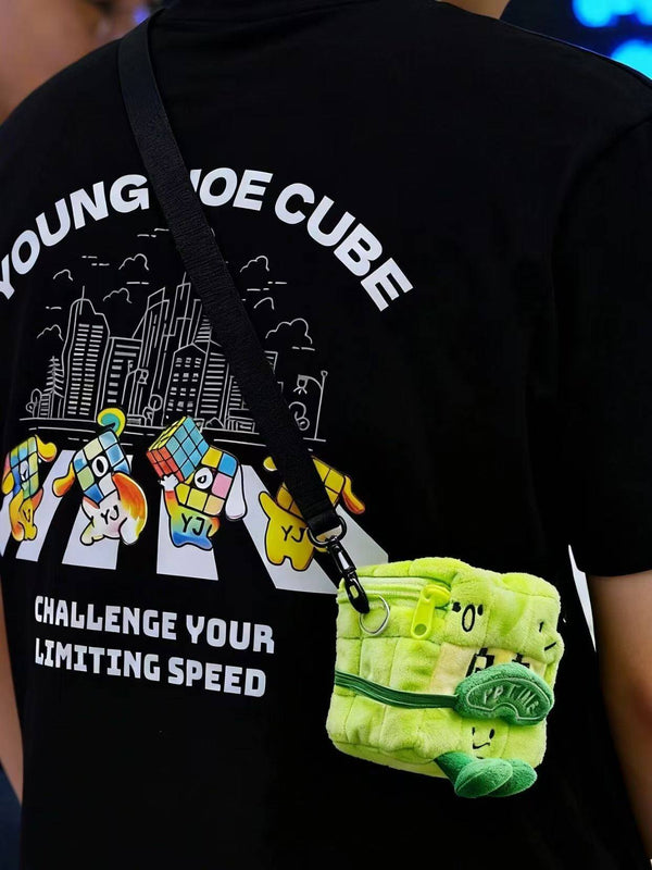 YJ PB Time Plush Crossbody Cube Bag