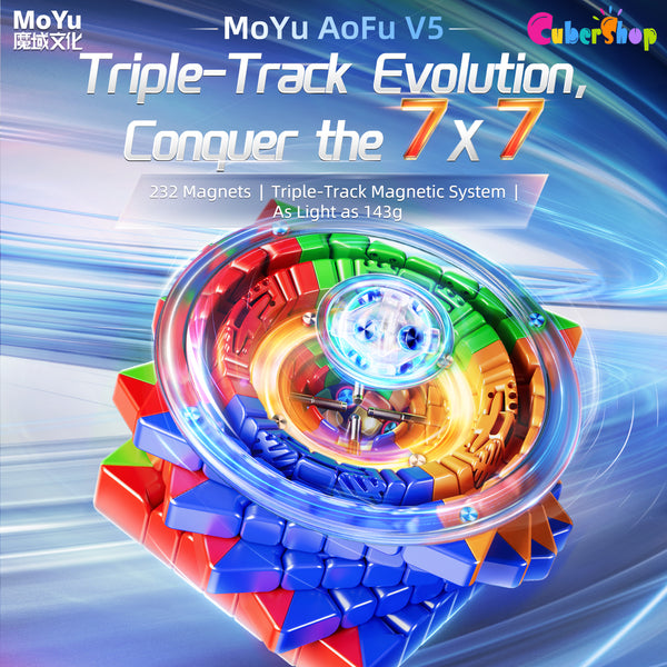 MoYu AoFu V5 7x7 Cube Triple-Track Magnetic Version