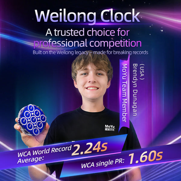 MoYu WeiLong 4x4 Magnetic Clock (Deep Sea Blue Version)