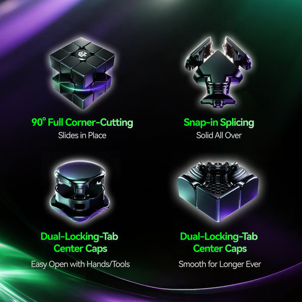 GAN 17 MagDrive UV Coated 2026 Flagship 3x3 Speeed Cube (196-Magnet MagLev)
