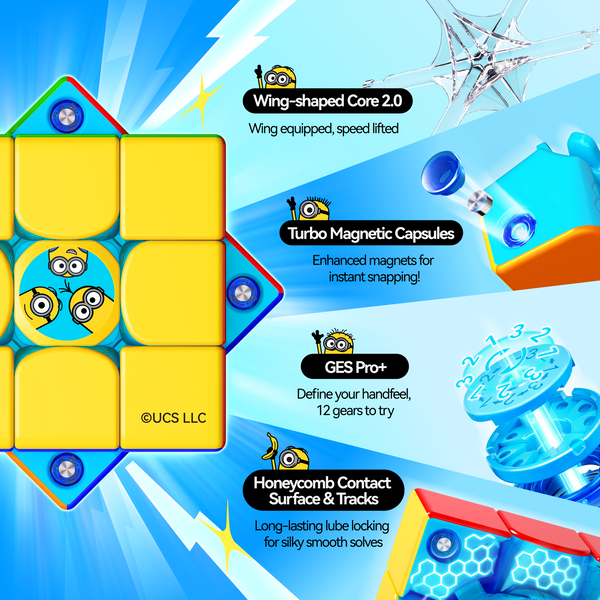 GAN 356 M E Minions Edition 3x3 Speed Cube