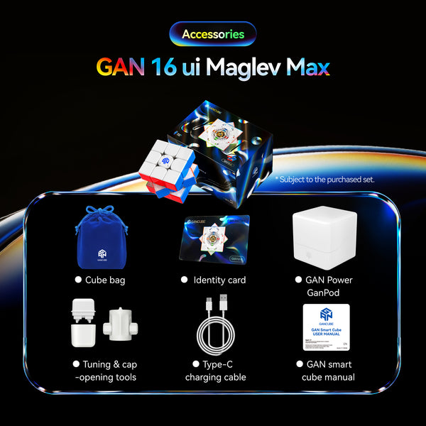 GAN 16 Ui MagLev Max 3x3 Bluetooth Smart Speed Cube