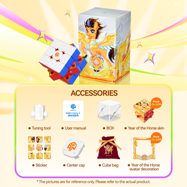 GAN 356 i Carry 4 Magnetic 3x3 Smart Cube (2026 CNY Year of the Horse Edition)