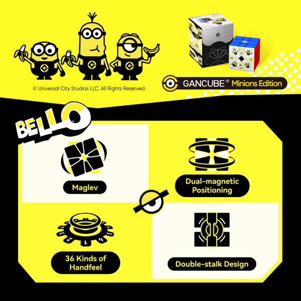 GAN SQ-1 MagLev UV Minions Edition Square-1 Speed Cube