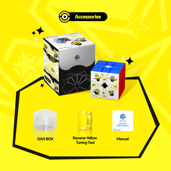 GAN SQ-1 MagLev UV Minions Edition Square-1 Speed Cube