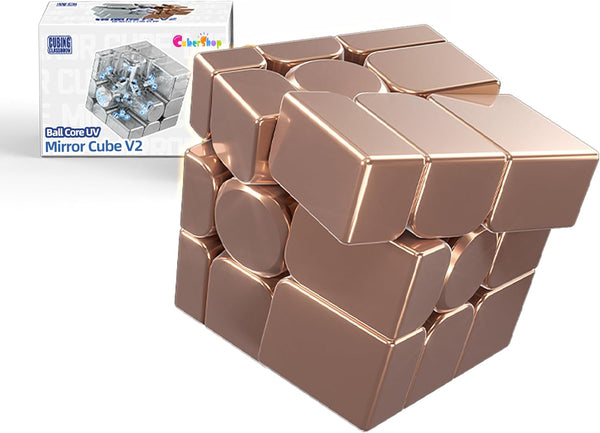 Moyu Mirror Cube V2 Ball-Core Rose Gold UV Coated Magic Cloth Version