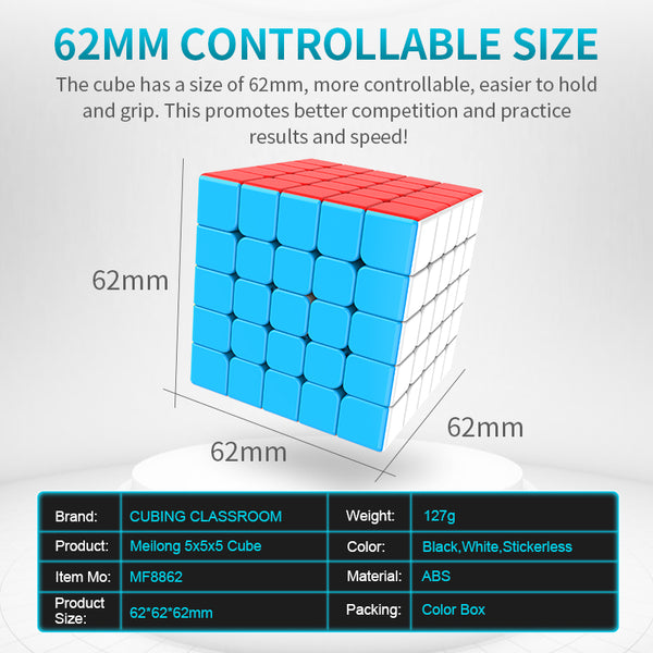 Moyu MFJS MeiLong 5 Non-Magnetic 5x5 Speed Cube