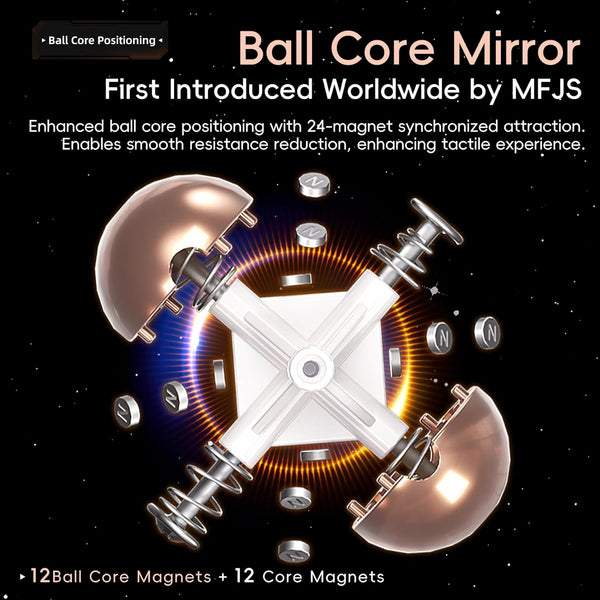Moyu Mirror Cube V2 Ball-Core Rose Gold UV Coated Magic Cloth Version