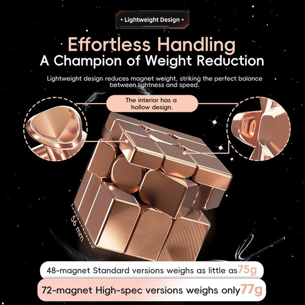 Moyu Mirror Cube V2 Ball-Core Rose Gold UV Coated Magic Cloth Version