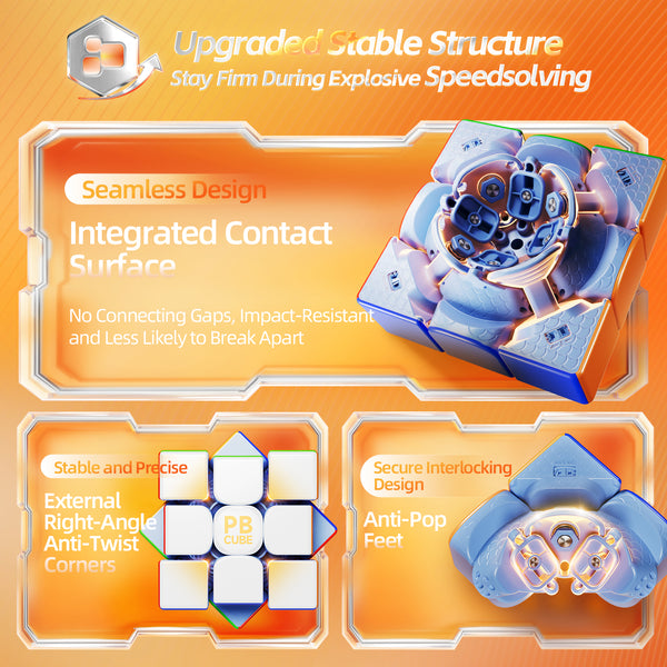 MoYu PB Cube WR 20-Magnet Ball-Core 3x3 Magnetic Speed Cube
