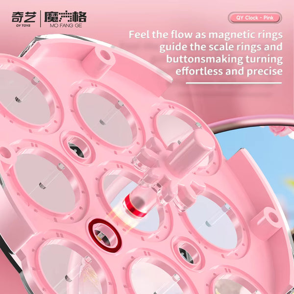QiYi Magnetic Magic Clock (Pink Rose Sakura Special Edition)