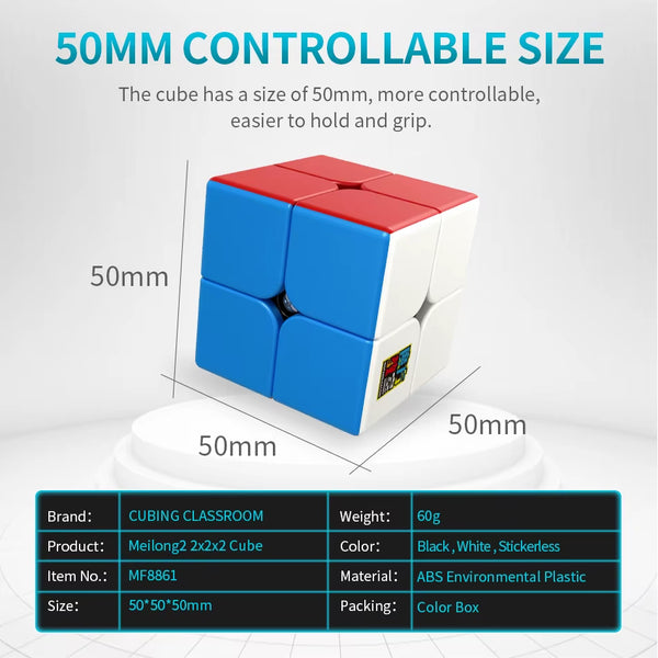 Moyu MFJS MeiLong 2 Non-Magnetic 2x2 Speed Cube