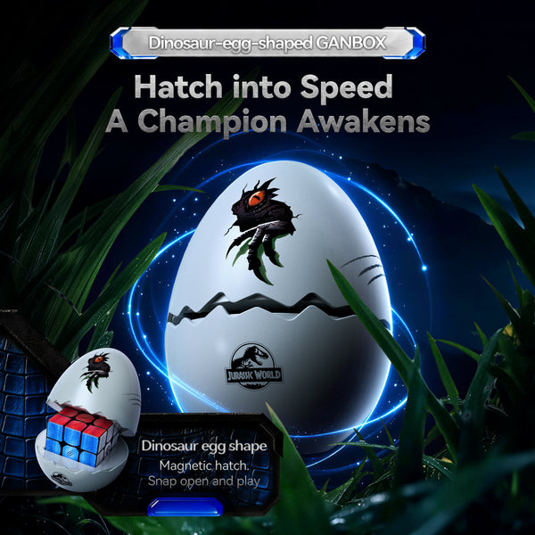 Dinosaur-egg GANBOX magnetic hatch presentation
